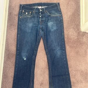 True Religion Blue Flare & Wide Leg Jeans
